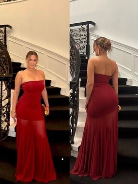 berta dress in burgundy deme by gabriella Deme by Gabriella Berta Dress in Burgundy